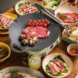 Darrahopens Home & Garden > Kitchenware > Skillets & Frying Pans BUYDEEM Grill Pan Nonstick 36cm Round BBQ Griddle Indoor or Outdoor Cooking
