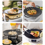 Darrahopens Home & Garden > Kitchenware > Skillets & Frying Pans BUYDEEM Grill Pan Nonstick 36cm Round BBQ Griddle Indoor or Outdoor Cooking