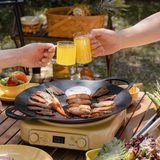 Darrahopens Home & Garden > Kitchenware > Skillets & Frying Pans BUYDEEM Grill Pan Nonstick 36cm Round BBQ Griddle Indoor or Outdoor Cooking