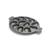 Darrahopens Home & Garden > Kitchenware > Skillets & Frying Pans Cast Iron Oyster Grill Pan with 12 Cavities, Non-Stick Baking and Serving Plate for Grilling, Cooking and Seafood, Black In Australia - Darrahopens