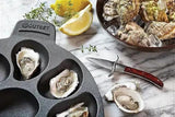 Darrahopens Home & Garden > Kitchenware > Skillets & Frying Pans Cast Iron Oyster Grill Pan with 12 Cavities, Non-Stick Baking and Serving Plate for Grilling, Cooking and Seafood, Black In Australia - Darrahopens