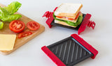Darrahopens Home & Garden > Kitchenware > Skillets & Frying Pans Compact Microwave Sandwich Maker Non-Stick Grill Plates for Quick Meals at Home, Work, or Travel