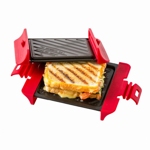 Darrahopens Home & Garden > Kitchenware > Skillets & Frying Pans Compact Microwave Sandwich Maker Non-Stick Grill Plates for Quick Meals at Home, Work, or Travel
