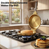 Darrahopens Home & Garden > Kitchenware > Skillets & Frying Pans Double Sided Pancake Maker Flip Pan Non-Stick Omelette Egg Frying Pan 15cm