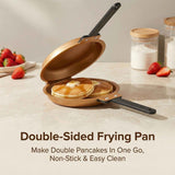 Darrahopens Home & Garden > Kitchenware > Skillets & Frying Pans Double Sided Pancake Maker Flip Pan Non-Stick Omelette Egg Frying Pan 15cm