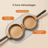 Darrahopens Home & Garden > Kitchenware > Skillets & Frying Pans Double Sided Pancake Maker Flip Pan Non-Stick Omelette Egg Frying Pan 15cm