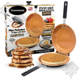 Darrahopens Home & Garden > Kitchenware > Skillets & Frying Pans Double Sided Pancake Maker Flip Pan Non-Stick Omelette Egg Frying Pan 15cm