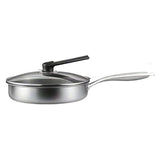 Darrahopens Home & Garden > Kitchenware > Skillets & Frying Pans Stainless Steel Non-Stick Frying Pan 26CM Honeycomb Wok Skillet with Lid Induction Compatible Cookware Silver