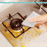 Darrahopens Home & Garden > Kitchenware > Table Linen & Kitchen Towels 10pcs Kitchen DishCloths, 7.87"×7.87" Wire Dishwashing Rag for Wet and Dry, Multipurpose Cleaning Cloth, Reusable and Washable Clean Tools for Cookware, Sinks, Stove Tops, Dishes