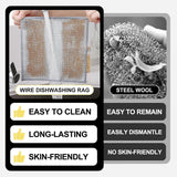 Darrahopens Home & Garden > Kitchenware > Table Linen & Kitchen Towels 2025 Latest Model 6-Pack Multifunctional Steel Wire Dish Cloths, Double Layer