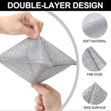 Darrahopens Home & Garden > Kitchenware > Table Linen & Kitchen Towels 2025 Latest Model 6-Pack Multifunctional Steel Wire Dish Cloths, Double Layer