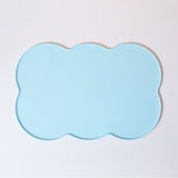 Darrahopens Home & Garden > Kitchenware > Table Linen & Kitchen Towels 3-Piece Blue Silicone Placemat Set Cloud Shape Non-Slip Heat Resistant Kids Dining Mat