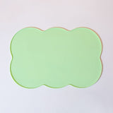 Darrahopens Home & Garden > Kitchenware > Table Linen & Kitchen Towels 3-Piece Green Silicone Placemat Set Cloud Shape Non-Slip Heat Resistant Kids Dining Mat