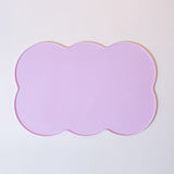 Darrahopens Home & Garden > Kitchenware > Table Linen & Kitchen Towels 3-Piece Purple Silicone Placemat Set Cloud Shape Non-Slip Heat Resistant Kids Dining Mat