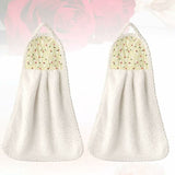 Darrahopens Home & Garden > Kitchenware > Table Linen & Kitchen Towels 6 pcs Hanging Hand Towels Coral Fleece Towel Water Absorption Towel For Home Kitchen Bathroom Beige