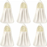 Darrahopens Home & Garden > Kitchenware > Table Linen & Kitchen Towels 6 pcs Hanging Hand Towels Coral Fleece Towel Water Absorption Towel For Home Kitchen Bathroom Beige