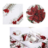 Darrahopens Home & Garden > Kitchenware > Table Linen & Kitchen Towels Ashdene Set of 4 Poinsettia 100% Cotton Napkins 45 x 45 cm