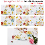 Darrahopens Home & Garden > Kitchenware > Table Linen & Kitchen Towels Ashdene Set of 6 Springtime Soiree Table Placemats 29x21x0.4 cm