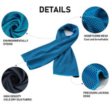 Darrahopens Home & Garden > Kitchenware > Table Linen & Kitchen Towels Black 5 Pack Instant Cooling Towel Set Soft Breathable Sports Sweat Towel for Gym Yoga Running Hiking and Outdoor Activities 30x80cm