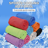 Darrahopens Home & Garden > Kitchenware > Table Linen & Kitchen Towels Black 5 Pack Instant Cooling Towel Set Soft Breathable Sports Sweat Towel for Gym Yoga Running Hiking and Outdoor Activities 30x80cm