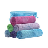 Darrahopens Home & Garden > Kitchenware > Table Linen & Kitchen Towels Black 5 Pack Instant Cooling Towel Set Soft Breathable Sports Sweat Towel for Gym Yoga Running Hiking and Outdoor Activities 30x80cm