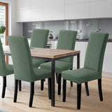 Darrahopens Home & Garden > Kitchenware > Table Linen & Kitchen Towels Chair Covers, 4 Pieces Chair Covers, Stretch Dining Chair Covers, Universal Washable Removable Cover (Green)