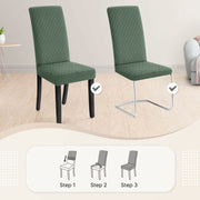 Darrahopens Home & Garden > Kitchenware > Table Linen & Kitchen Towels Chair Covers, 4 Pieces Chair Covers, Stretch Dining Chair Covers, Universal Washable Removable Cover (Green)