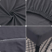 Darrahopens Home & Garden > Kitchenware > Table Linen & Kitchen Towels Chair Covers Set of 4 or 6, Stretch Removable Washable Chair Covers Decoration Slipcovers Seat Covers for Hotel grey-tfrf grey 6pcs