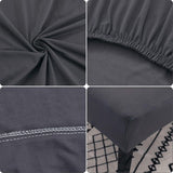 Darrahopens Home & Garden > Kitchenware > Table Linen & Kitchen Towels Chair Covers Set of 4 or 6, Stretch Removable Washable Chair Covers Decoration Slipcovers Seat Covers for Hotel grey-tfrf grey 6pcs