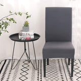 Darrahopens Home & Garden > Kitchenware > Table Linen & Kitchen Towels Chair Covers Set of 4 or 6, Stretch Removable Washable Chair Covers Decoration Slipcovers Seat Covers for Hotel grey-tfrf grey 6pcs