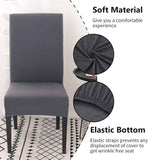 Darrahopens Home & Garden > Kitchenware > Table Linen & Kitchen Towels Chair Covers Set of 4 or 6, Stretch Removable Washable Chair Covers Decoration Slipcovers Seat Covers for Hotel grey-tfrf grey 6pcs