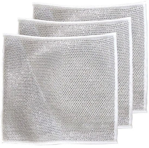 Darrahopens Home & Garden > Kitchenware > Table Linen & Kitchen Towels Dishcloths - Pack of 10 Multifunctional Steel Dishcloths - Scratch-resistant - Multifunctional - Powerful Cleaning