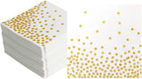 Darrahopens Home & Garden > Kitchenware > Table Linen & Kitchen Towels Gold Napkins, 100-Pack White and Gold Napkins, Paper Napkins