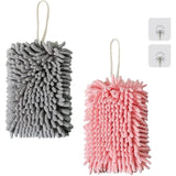 Darrahopens Home & Garden > Kitchenware > Table Linen & Kitchen Towels Hanging Hand Towel, Soft And Plush Microfiber Towel, Super Absorbent Quick Drying Towels With Hanging Loop For Kitchen