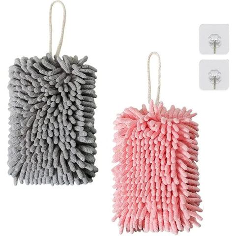 Darrahopens Home & Garden > Kitchenware > Table Linen & Kitchen Towels Hanging Hand Towel, Soft And Plush Microfiber Towel, Super Absorbent Quick Drying Towels With Hanging Loop For Kitchen