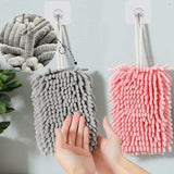 Darrahopens Home & Garden > Kitchenware > Table Linen & Kitchen Towels Hanging Hand Towel, Soft And Plush Microfiber Towel, Super Absorbent Quick Drying Towels With Hanging Loop For Kitchen
