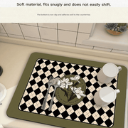 Darrahopens Home & Garden > Kitchenware > Table Linen & Kitchen Towels Kitchen Countertop Drainage Mat Absorbent Quick Dry Tech Velvet Dish Drying Pad 40x60cm(CD0075-1)