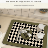 Darrahopens Home & Garden > Kitchenware > Table Linen & Kitchen Towels Kitchen Countertop Drainage Mat Absorbent Quick Dry Tech Velvet Dish Drying Pad 40x60cm(CD0075-1)