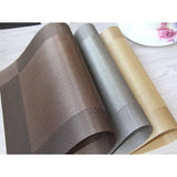 Darrahopens Home & Garden > Kitchenware > Table Linen & Kitchen Towels PVC Non-Slip Heat Resistant Placemats Set of 4 Gold for Dining Table Kitchen Compatible with PVC