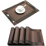 Darrahopens Home & Garden > Kitchenware > Table Linen & Kitchen Towels PVC Non-Slip Heat Resistant Placemats Set of 4 Gold for Dining Table Kitchen Compatible with PVC