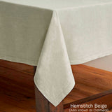 Darrahopens Home & Garden > Kitchenware > Table Linen & Kitchen Towels Rans Pure Cotton Hemstitch Tablecloth 205 x 205 cm - Beige