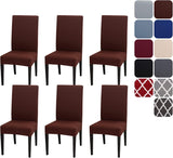 Darrahopens Home & Garden > Kitchenware > Table Linen & Kitchen Towels Stretchy Washable Chair Covers Set of 6, Removable Decorative Protectors for Hotel Cafe, Compatible with TFRF