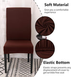 Darrahopens Home & Garden > Kitchenware > Table Linen & Kitchen Towels Stretchy Washable Chair Covers Set of 6, Removable Decorative Protectors for Hotel Cafe, Compatible with TFRF