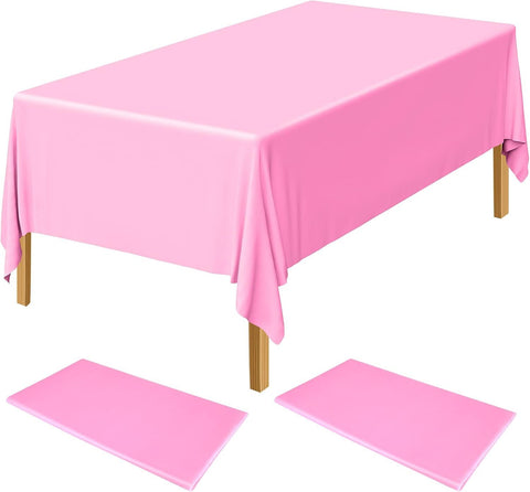 Darrahopens Home & Garden > Kitchenware > Table Linen & Kitchen Towels Table Cloth Cover Reusable & Washable Xmas Party 137cm x 274cm (54"x108") in Light Pink