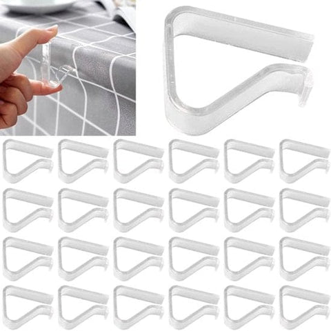 Darrahopens Home & Garden > Kitchenware > Table Linen & Kitchen Towels Transparent tablecloth clips - windproof tablecloth clips - Christmas family wedding party tablecloth clips - 24 pieces
