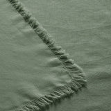 Darrahopens Home & Garden > Kitchenware > Table Linen & Kitchen Towels Vintage Design Homewares Gypsy Green Fringed Washed Linen Cotton Tablecloth 150cm x 230cm