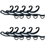 Darrahopens Home & Garden > Laundry & Cleaning > Drying Racks & Hangers 10 Pack Plastic Sock Hangers with Front Hooks, Retail Display Hanging Clips, Black