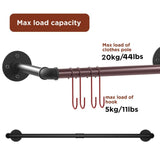Darrahopens Home & Garden > Laundry & Cleaning > Drying Racks & Hangers 2-Pack Heavy Metal Pipe Clothes Rack Rails for Closet Hanging Storage