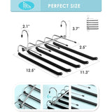 Darrahopens Home & Garden > Laundry & Cleaning > Drying Racks & Hangers 2 Pack Space Saving Hangers - Non-Slip Trouser Hanger With Foam Padded Swing Hanger Multi-Layer Hanger Organizer And