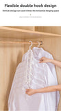 Darrahopens Home & Garden > Laundry & Cleaning > Drying Racks & Hangers 2-SET Space-Saving 6-in-1 Foldable Hanger Set Multi-Functional Closet Organizer Clothes Drying Rack with Pant Clips (Black & Black Clip Upgrade Edition) Ideal for Homes and Dorm Rooms